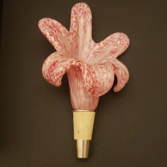 Bombay Floral Glass Wine Bottle Stoppers - Picture 2 of 7